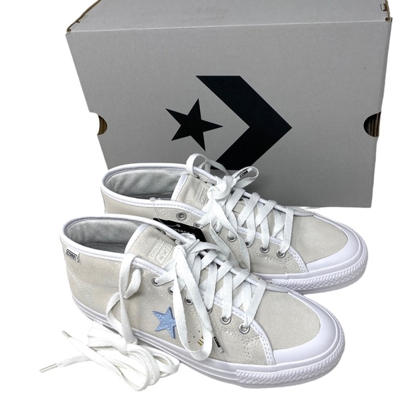 Converse x Alexis Sablone One Star Cons Pro Suede White Mid Shoes Women 171326C - Picture 6 of 9